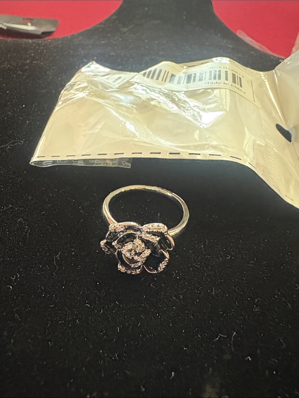 Delicate Silver Floral Ring for Women